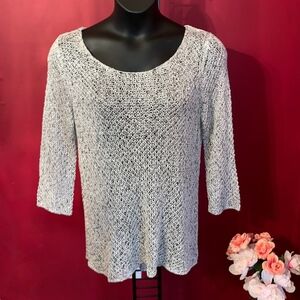 THE LIMITED GREY CROCHET TOP SIZE XL